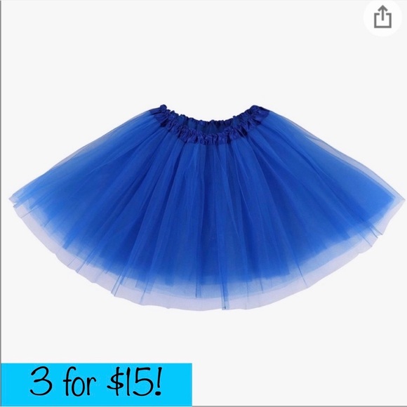 Simplicity Little Girl's 4 Layers Tulle Tutu Skirt, Royal Blue, 2-8 Years - Picture 2 of 11